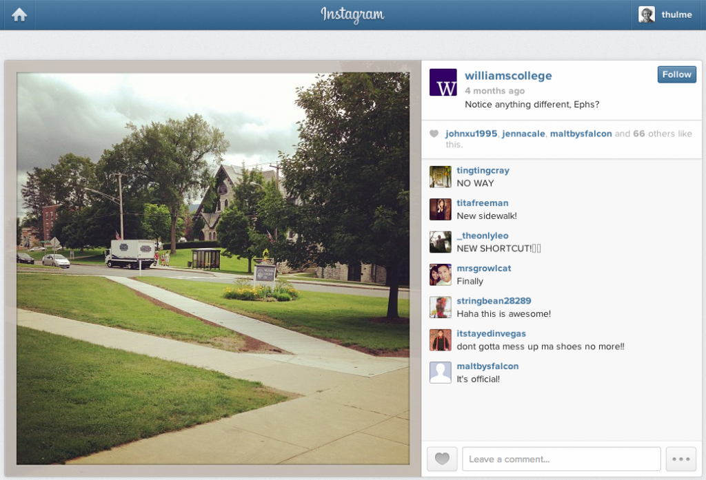 Williams College Desire Path